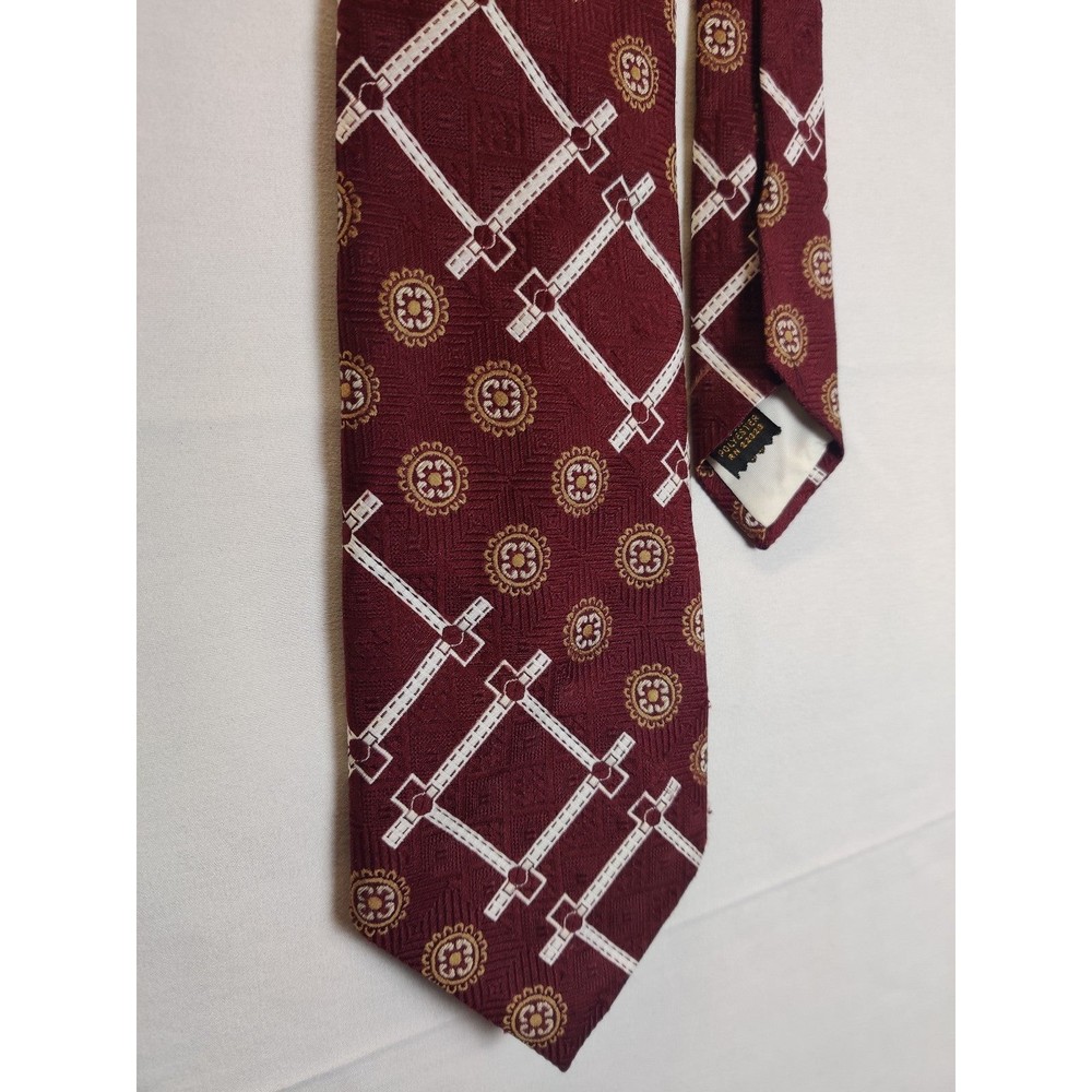 Vintage Neck Tie by Hollyvogue California Art Deco Geometric Multicolor